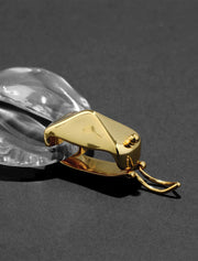 Liquid Lucite Gold Link Bracelet, 14K Yellow Gold Plated