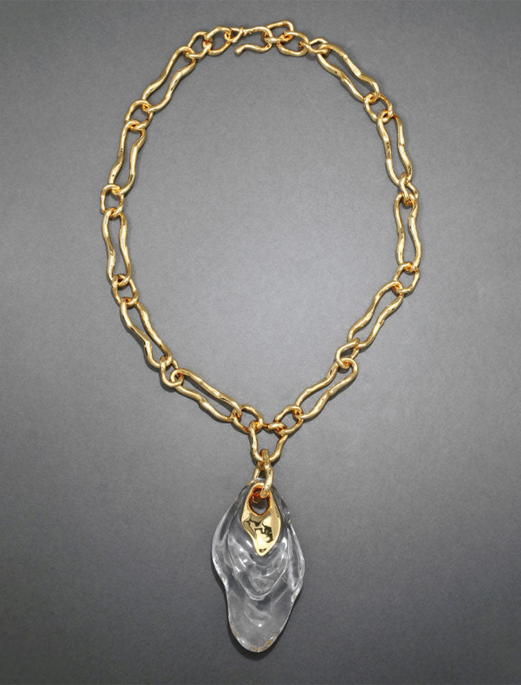 Liquid Lucite Ripple Necklace