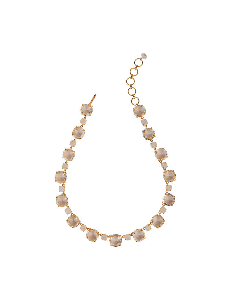 Lisa Riviere Necklace, Labradorite & Pearls, 14K Gold Plated