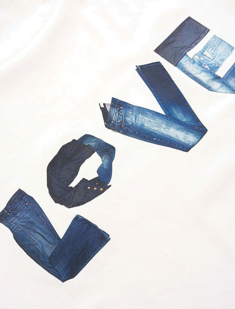 "Love" Cotton T-Shirt, White
