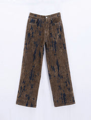 Marble Straight Leg Jeans, Dark Olive
