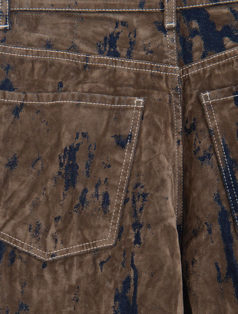 Marble Straight Leg Jeans, Dark Olive