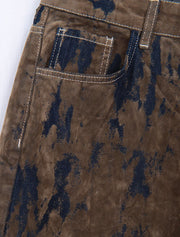 Marble Straight Leg Jeans, Dark Olive