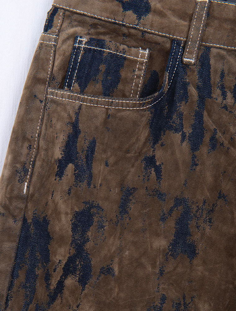 Marble Straight Leg Jeans, Dark Olive