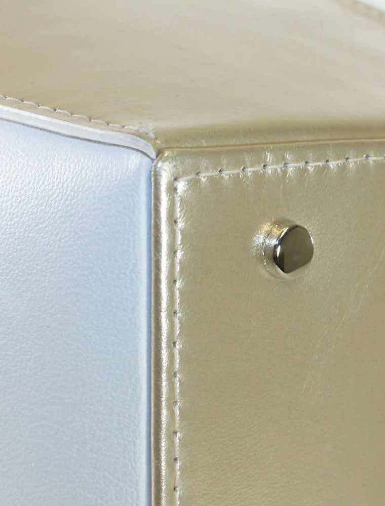 Marquis Tote Bag, White / Gold