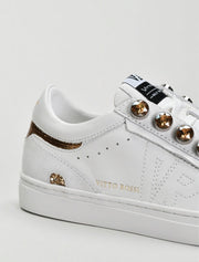 Metal Lace Sneakers, White