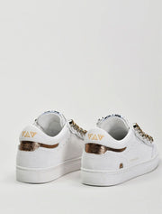 Metal Lace Sneakers, White