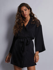 Midnight Whisper Kimono Noir, Black