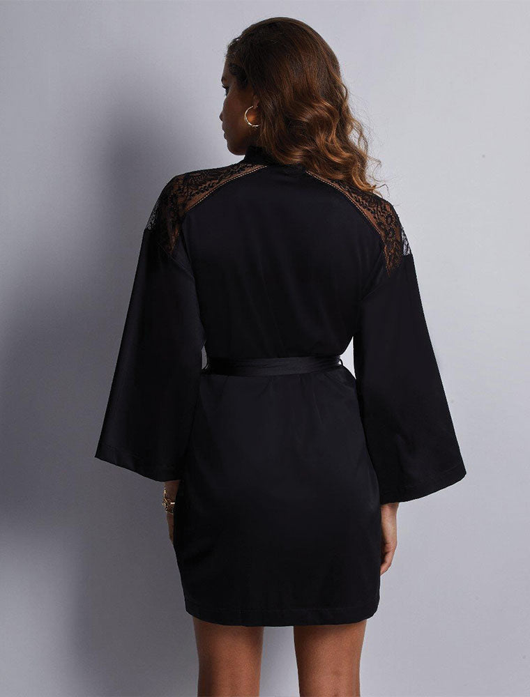 Midnight Whisper Kimono Noir, Black