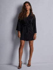 Midnight Whisper Kimono Noir, Black