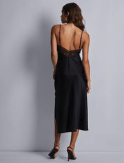 Midnight Whisper Long Nightdress Noir, Black