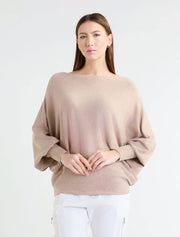 Mylah Batwing Sweater, Champagne Melange
