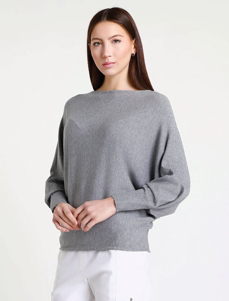 Mylah Batwing Sweater, Charcoal