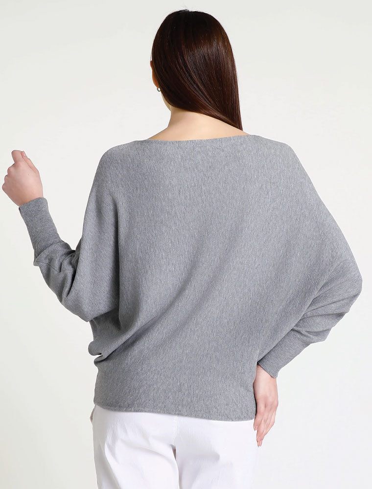 Mylah Batwing Sweater, Charcoal