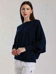 Mylah Batwing Sweater, Navy