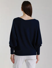 Mylah Batwing Sweater, Navy