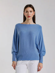 Mylah Batwing Sweater, Sky Blue