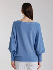 Mylah Batwing Sweater, Sky Blue