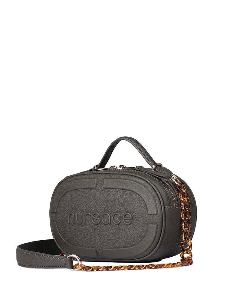 Oval Embroidered Logo Crossbody Bag, Army Green