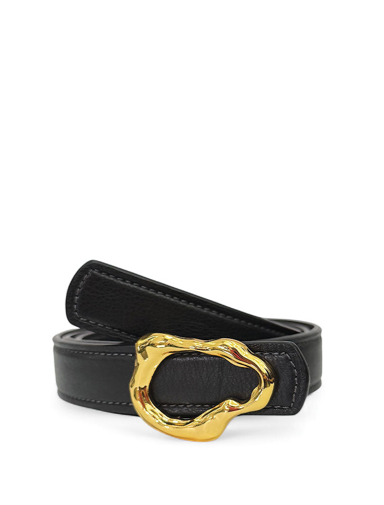 PEcado "Abstract" Belt, Divine Cowhide, Black