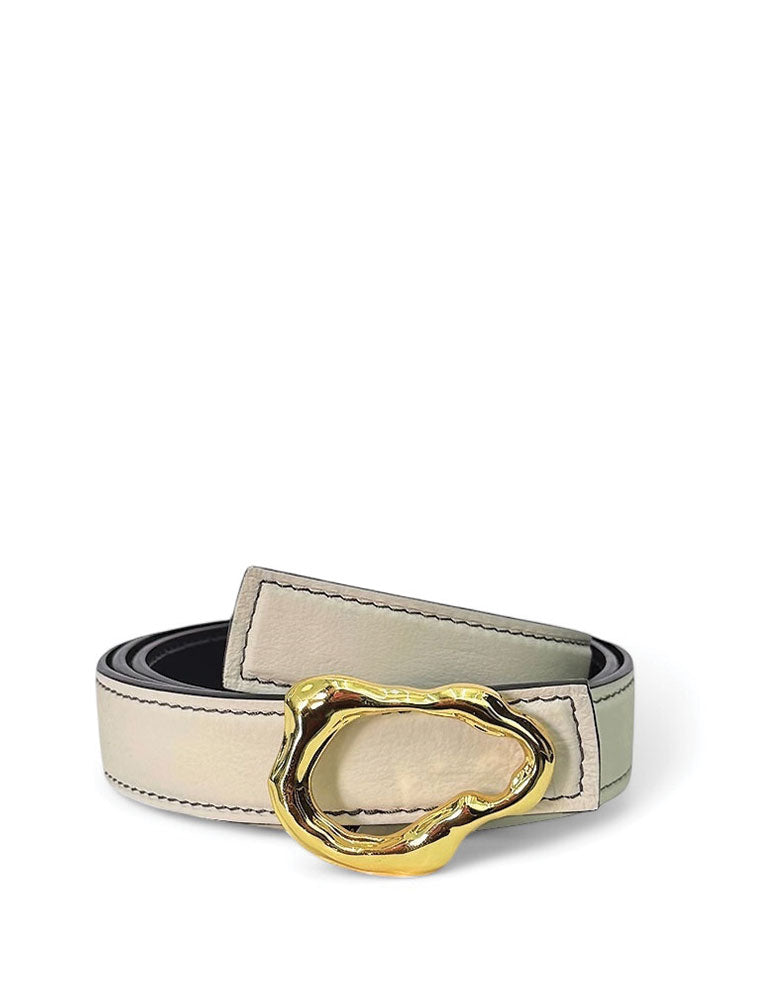 PEcado "Abstract" Belt, Cowhide, Light Taupe