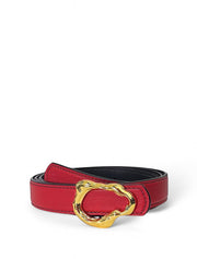 PEcado "Abstract" Belt, Divine Cowhide, Lipstick Red