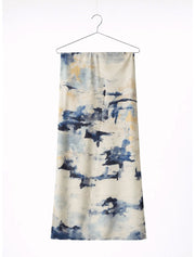 Painted Cashmere Wrap, Blue Sky