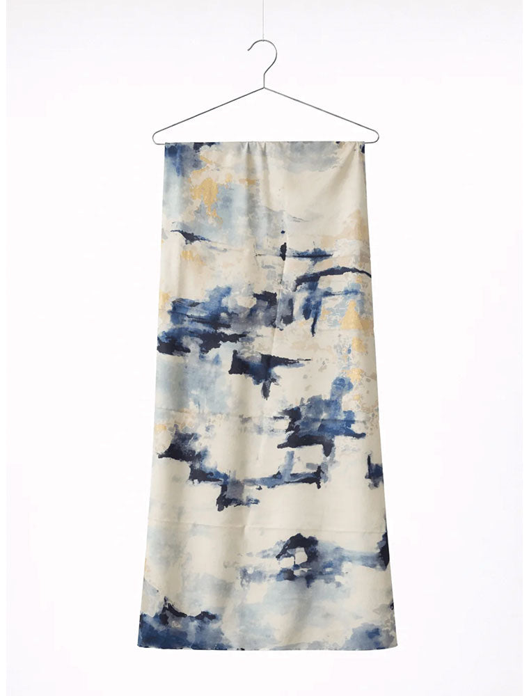 Painted Cashmere Wrap, Blue Sky