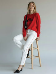 "Paris" Cashmere Jumper, Red