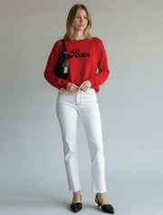 "Paris" Cashmere Jumper, Red