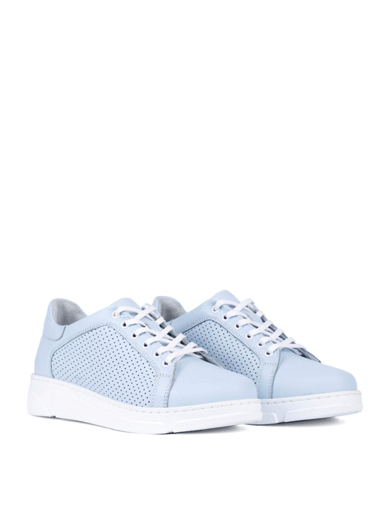 Perforated Sneakers, Light Blue