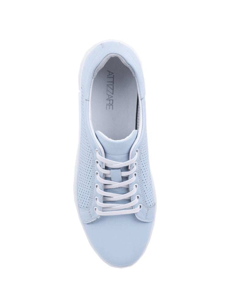 Perforated Sneakers, Light Blue