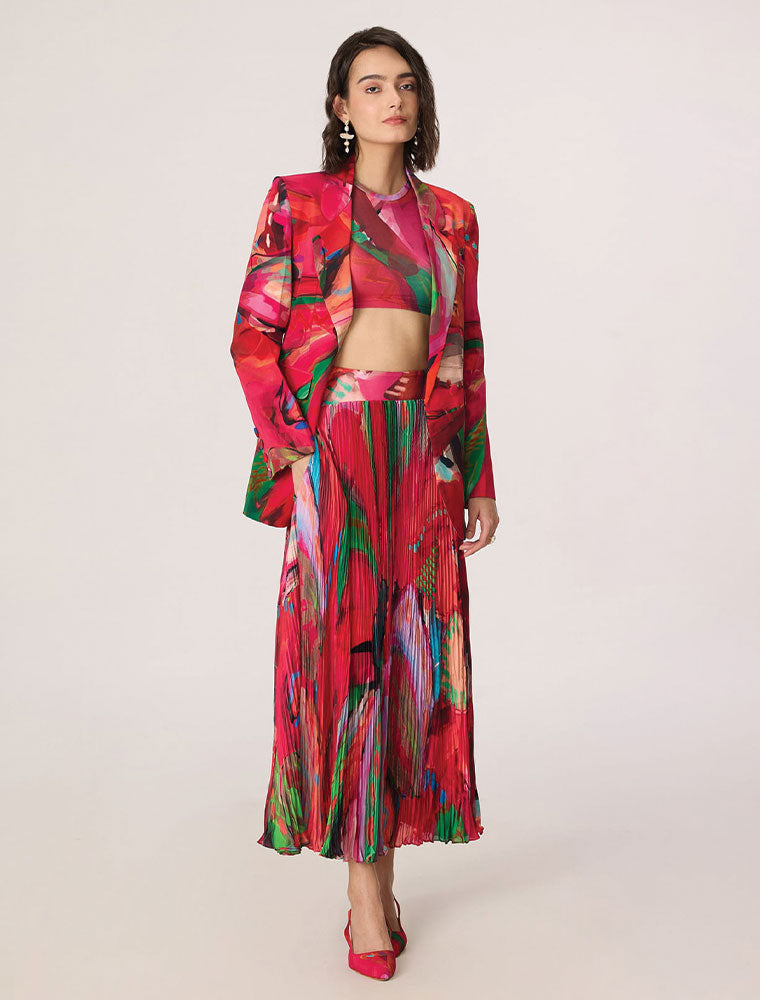 Pink Tropical Rebekkah Blazer, Hot Pink