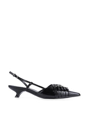 Pointy Toe Strappy Slingback Sandals, Black