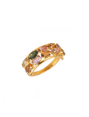 Rachel Ring, Tourmaline, 14K Gold Plated