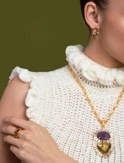 Rachel Ring, Tourmaline, 14K Gold Plated