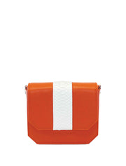 Radiant Clutch Bag, Orange / White