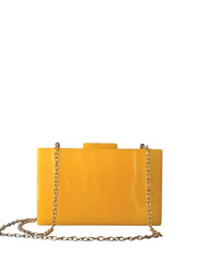 Rectangular Acrylic Clutch Bag, Sunflower Yellow