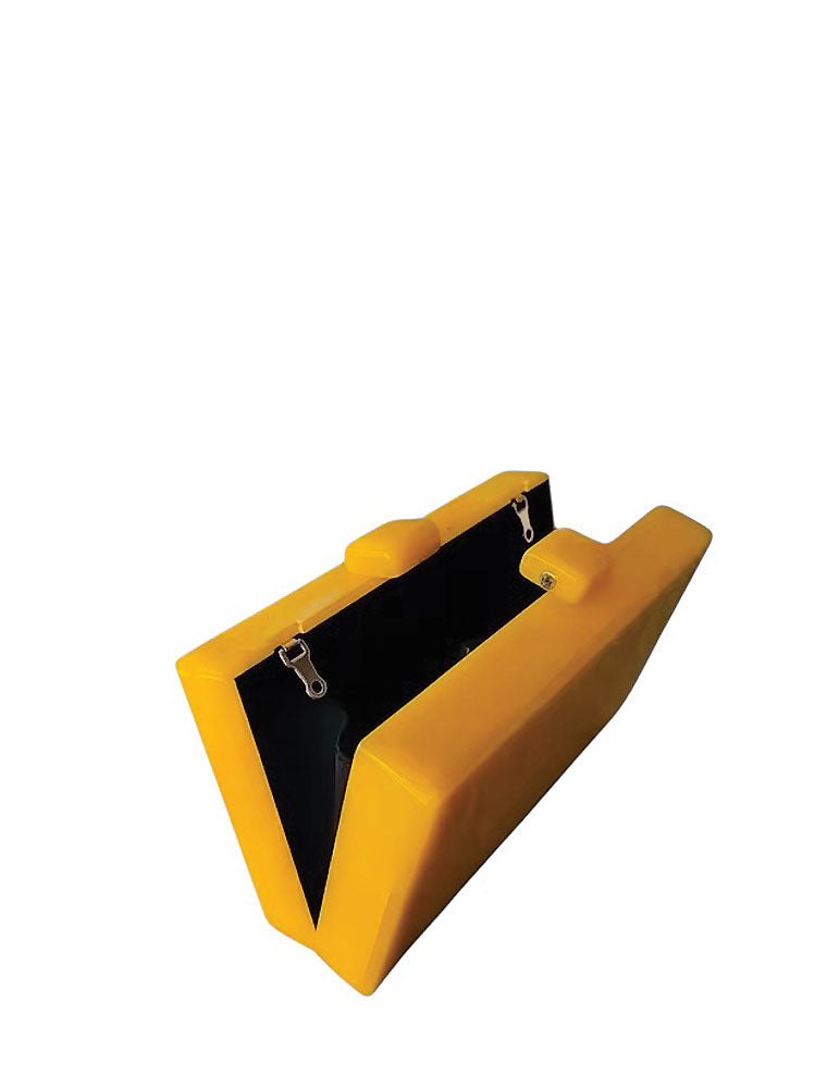 Rectangular Acrylic Clutch Bag, Sunflower Yellow