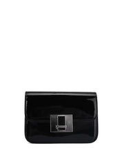 Rectangular Patent Mini Bag, Black