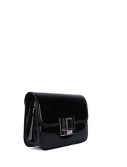 Rectangular Patent Mini Bag, Black