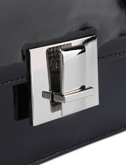 Rectangular Patent Mini Bag, Black
