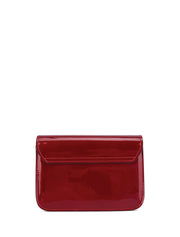 Rectangular Patent Mini Bag, Cherry Red