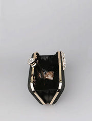 Runway Glamorous Rhinestone Clutch Bag, Black