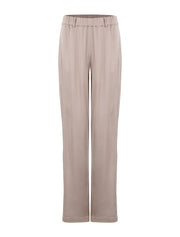 Satin Straight Leg Pant, Tan