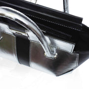 Metallic Marquis Tote, Black / Silver
