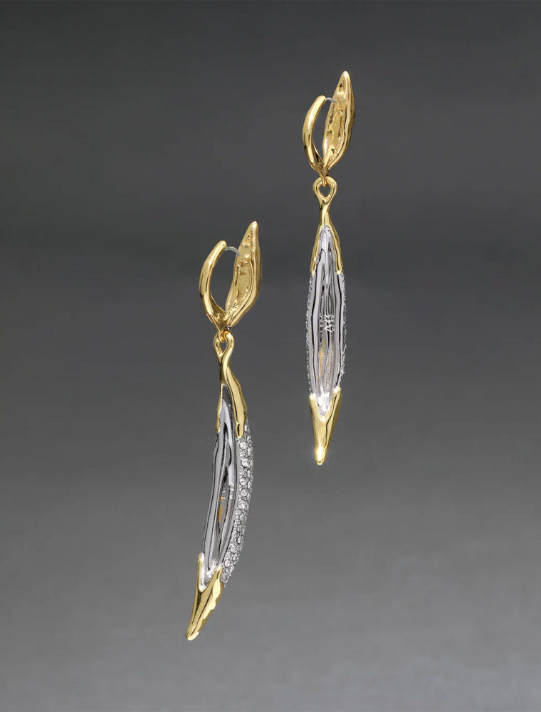 Solanales Crystal Sliver Leverback Earring