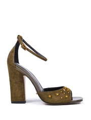 Square Toe Star Sky Sandals, Olive