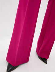 Straight Cut Center Rib Trouser, Fuchsia