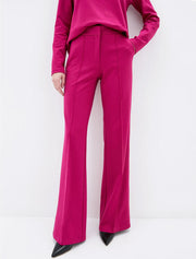 Straight Cut Center Rib Trouser, Fuchsia